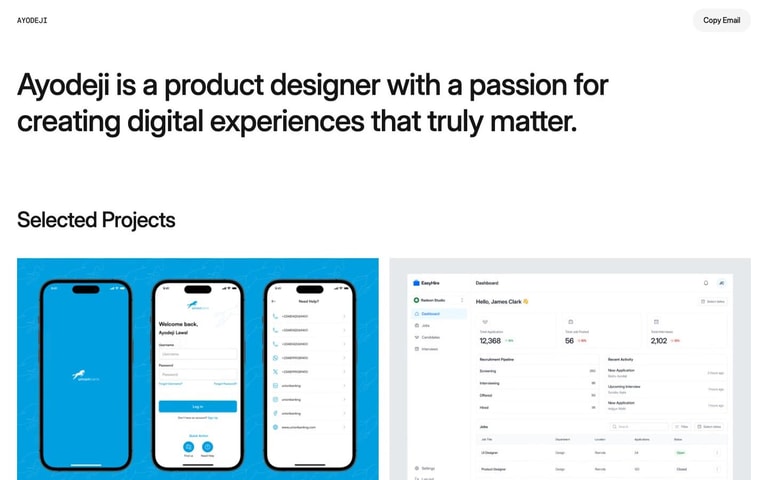 Ayodeji's Portfolio website