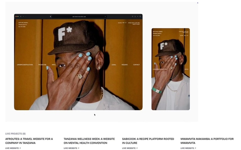 Bami's Portfolio website