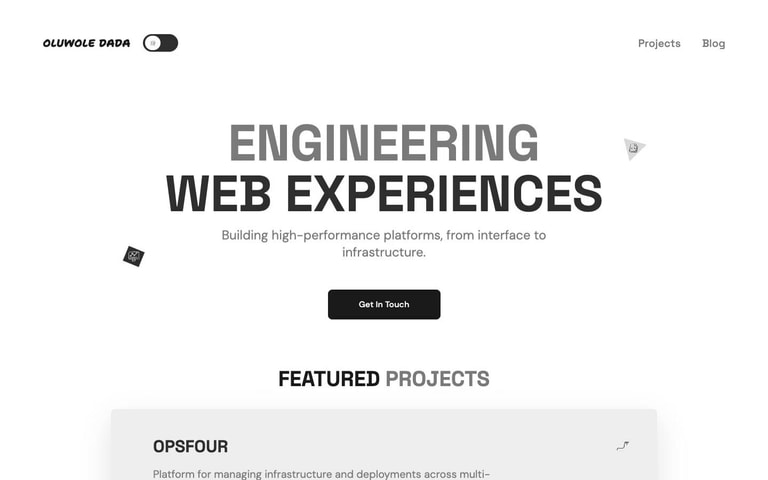 Olu's Portfolio website