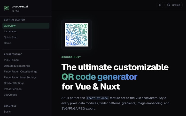 qrcode-nuxt website
